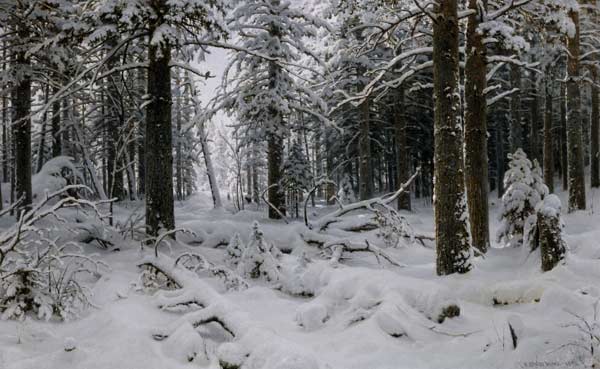 I.I.Shishkin / Invierno / 1890 de Iwan Iwanowitsch Schischkin