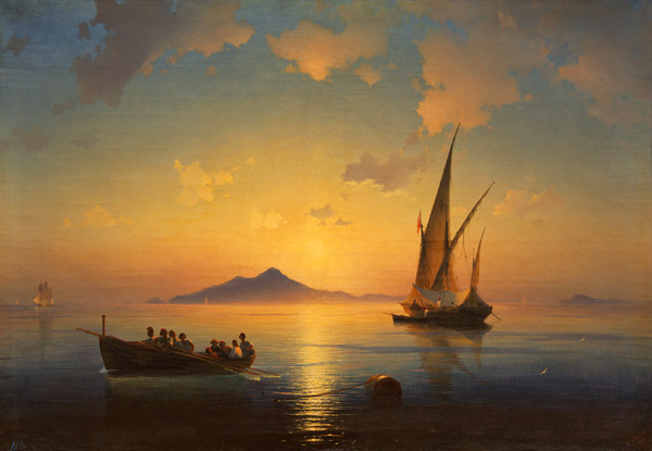 The Bay of Naples de Iwan Konstantinowitsch Aiwasowski