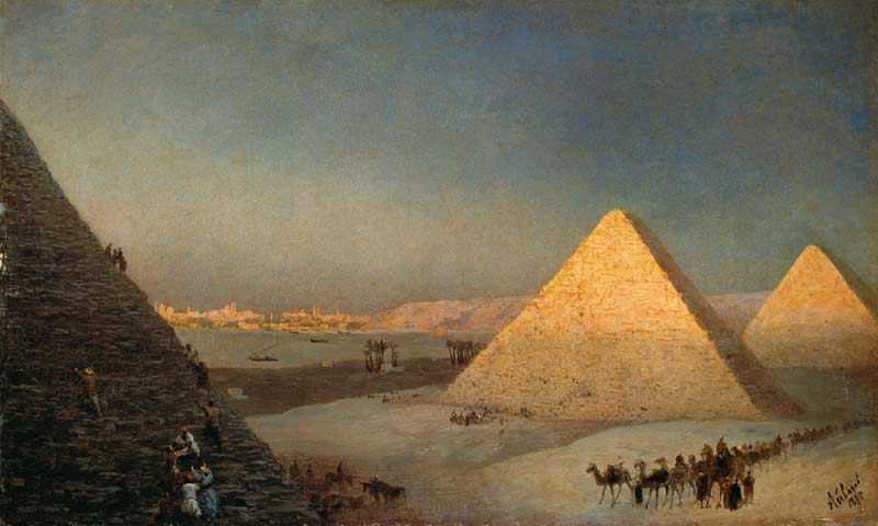 The pyramids of Gizeh. de Iwan Konstantinowitsch Aiwasowski