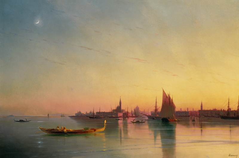 Venice from the Lagoon at Sunset de Iwan Konstantinowitsch Aiwasowski