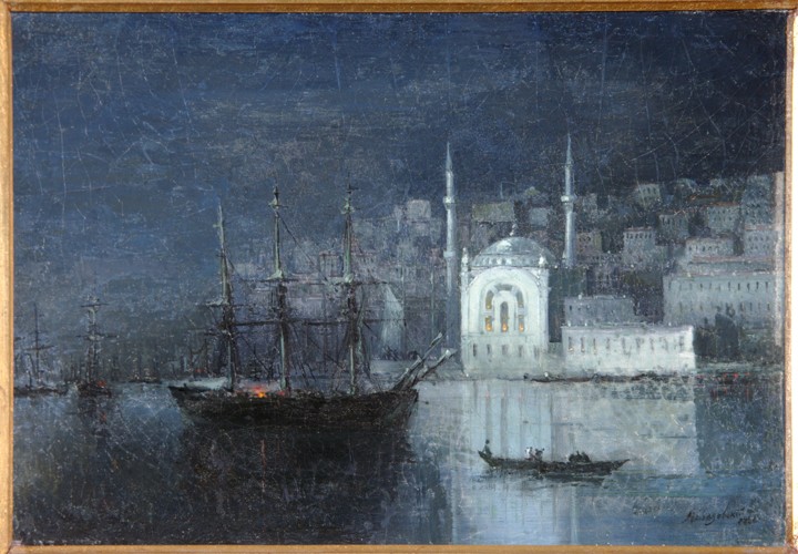Constantinople by night de Iwan Konstantinowitsch Aiwasowski