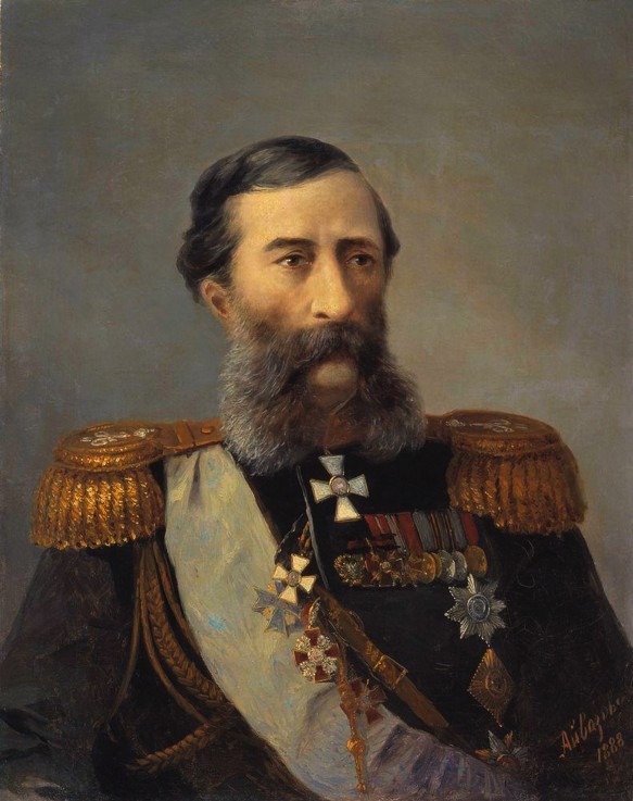 Portrait of Count Mikhail Tarielovich Loris-Melikov (1825-1888) de Iwan Konstantinowitsch Aiwasowski