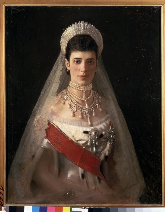 Portrait of Empress Maria Feodorovna, Princess Dagmar of Denmark (1847-1928) de Iwan Nikolajewitsch Kramskoi