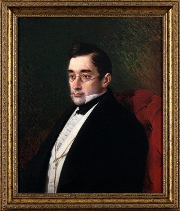 Portrait of the playwright Alexander S. Griboyedov (1795-1829) de Iwan Nikolajewitsch Kramskoi