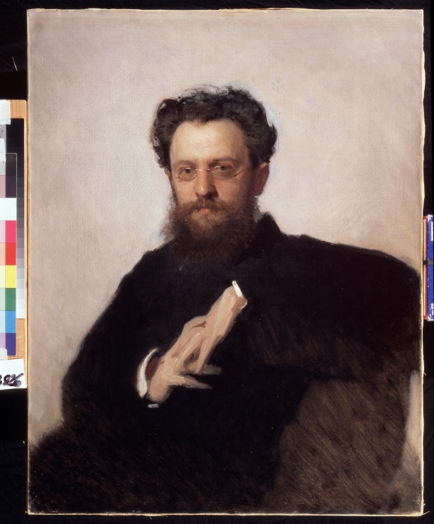 Portrait of the art historian, professor Adrian Prakhov (1846-1916) de Iwan Nikolajewitsch Kramskoi