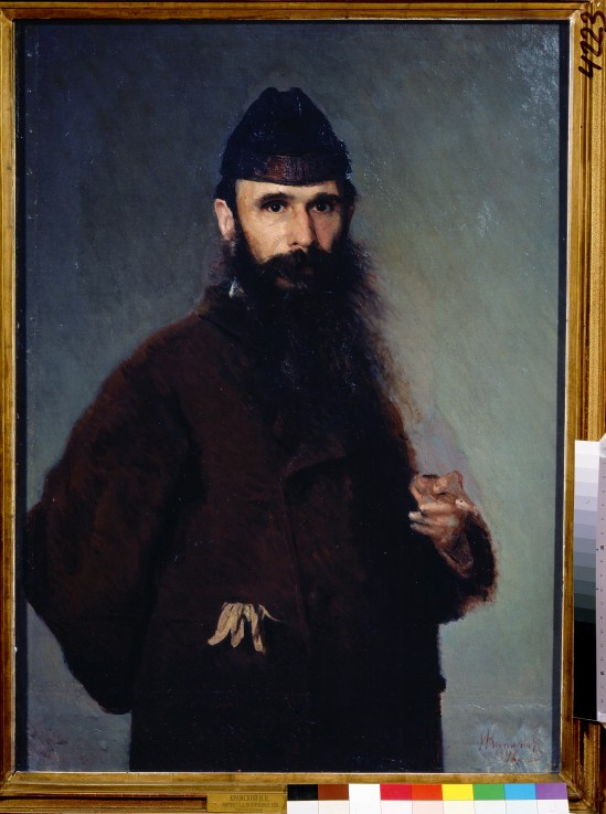 Portrait of the artist Alexander Litovchenko (1835-1890) de Iwan Nikolajewitsch Kramskoi