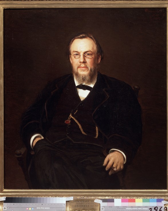 Portrait of the collector Doctor Sergei Botkin (1859-1910) de Iwan Nikolajewitsch Kramskoi