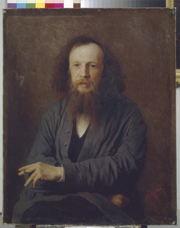 Portrait of Dmitri Mendeleev de Iwan Nikolajewitsch Kramskoi