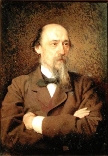 Portrait of Nikolay Alekseyevich Nekrasov de Iwan Nikolajewitsch Kramskoi