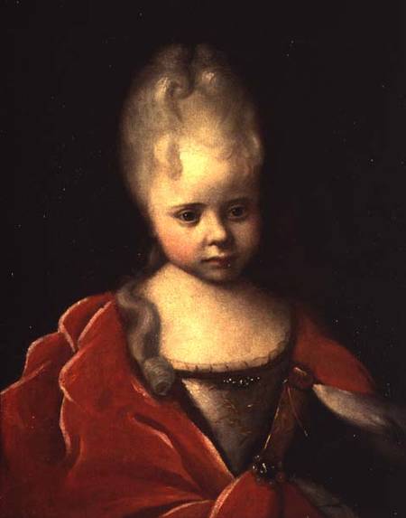 Portrait of Grand Duchess Yelizaveta Petrovna as a Child de Iwan Maximowitsch Nikitin