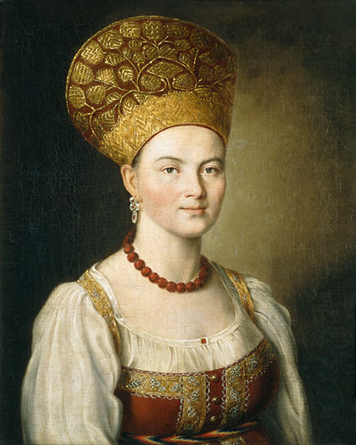 Peasant Woman in Russian Costume de Ivan Petrowitsch Argunov