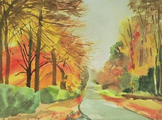 No.47 Autumn, Beaufays Road, Liege, Belgium (w/c)  de Izabella  Godlewska de Aranda