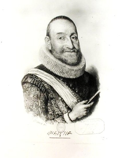 Portrait of Theodore Agrippa d''Aubigne (1552-1630) de J. Hebert