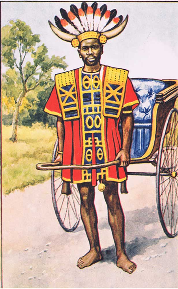Jinricksha boy, from MacMillan school posters, c.1950-60s de J. Macfarlane
