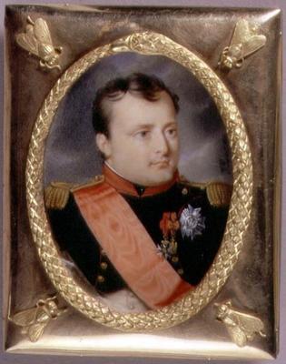 Portrait Miniature of Napoleon Bonaparte (1769-1821) 1815 (w/c on ivory) de J. Parent