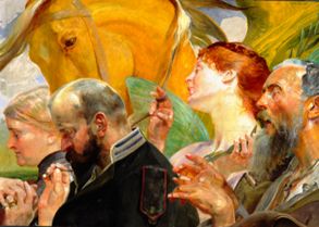 Panel 'art' of a triptych de Jacek Malczewski