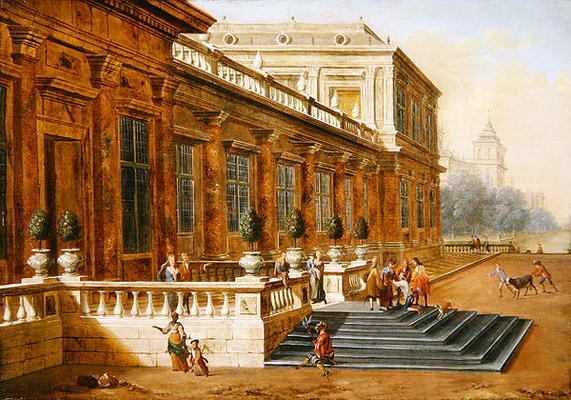 The Return of the Prodigal Son on the Steps of a Classical Palace (oil on canvas) de Jacob Balthasar Peeters