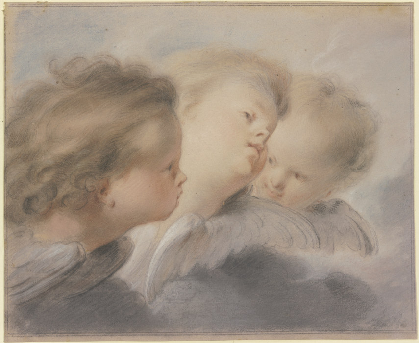 Three angel heads de Jacob de Wit