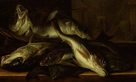 A Still Life of fish de Jacob Gillig