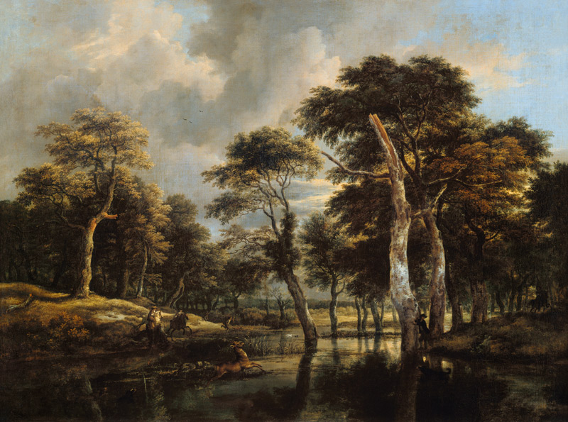 The hunting. de Jacob Isaacksz van Ruisdael