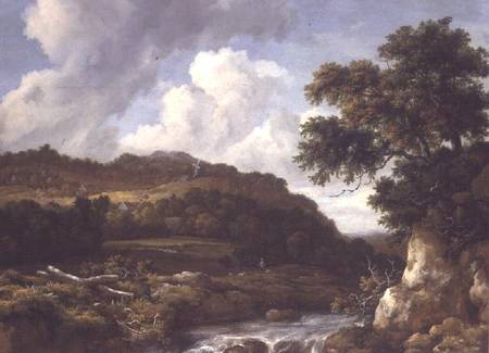 Mountainous Landscape with a Torrent de Jacob Isaacksz van Ruisdael