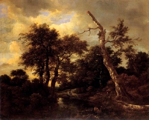 Marshy woodland landscape de Jacob Isaacksz van Ruisdael