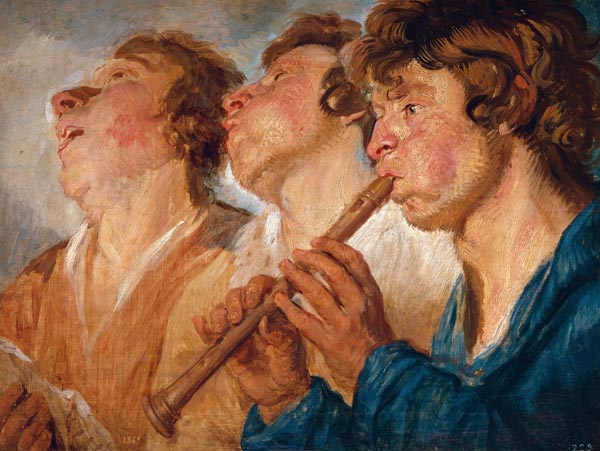 Three Buskers de Jacob Jordaens