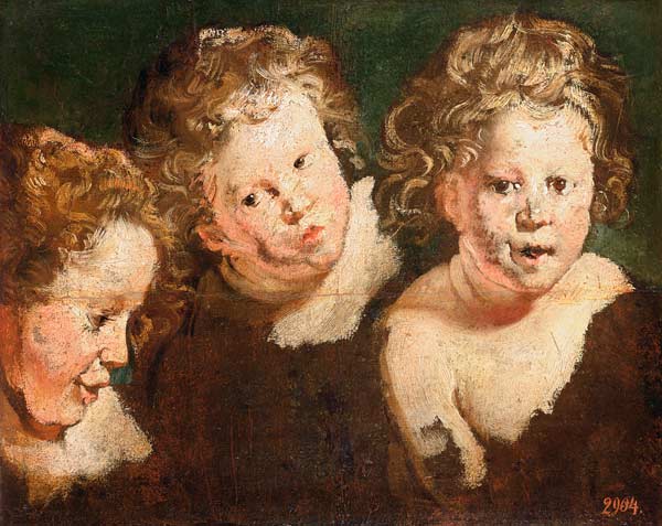 Three Childrens Heads de Jacob Jordaens
