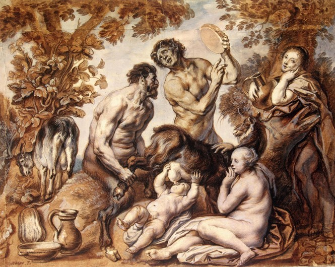 Infant Zeus Fed by the Goat Amalthea de Jacob Jordaens