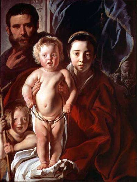 The Holy Family with St. John the Baptist de Jacob Jordaens