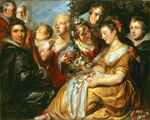 The artist with the family of his father-in-law Ad de Jacob Jordaens