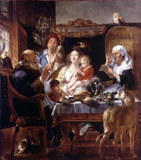 "As the Old Sing, the Young Pipe" de Jacob Jordaens