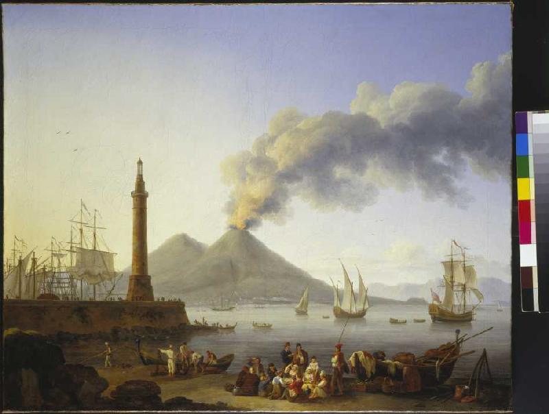 Der Hafen von Santa Lucia in Neapel de Jacob Philipp Hackert
