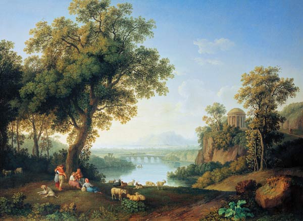 River Landscape de Jacob Philipp Hackert