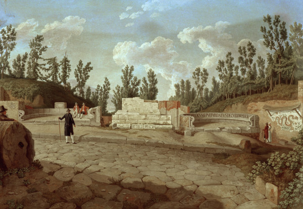 Pompeii, Road of tombs , Hackert de Jacob Philipp Hackert