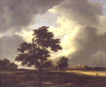 Landscape with Shepherd de Jacob Salomonsz. Ruysdael