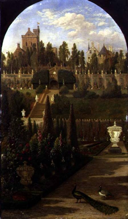 Drummond Castle, Perthshire, seen from the Gardens de Jacob Thompson