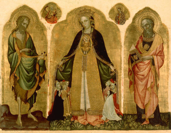 Fiore, Jacobello del (died 1439). - ''The Madonna of the Protecting Cloak and Saints''. - Painting. de Jacobello del Fiore