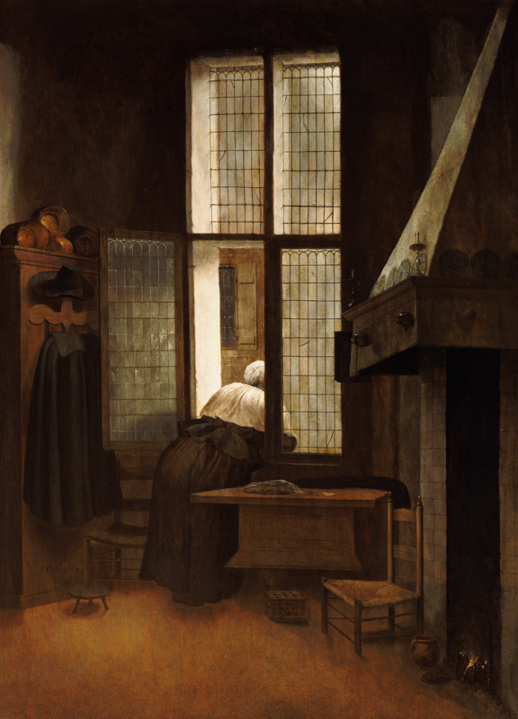 Woman at the window de Jacobus Vrel