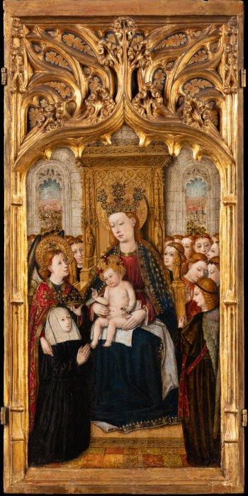 Madonna with Child, Angels and founder de Jacomart Baco