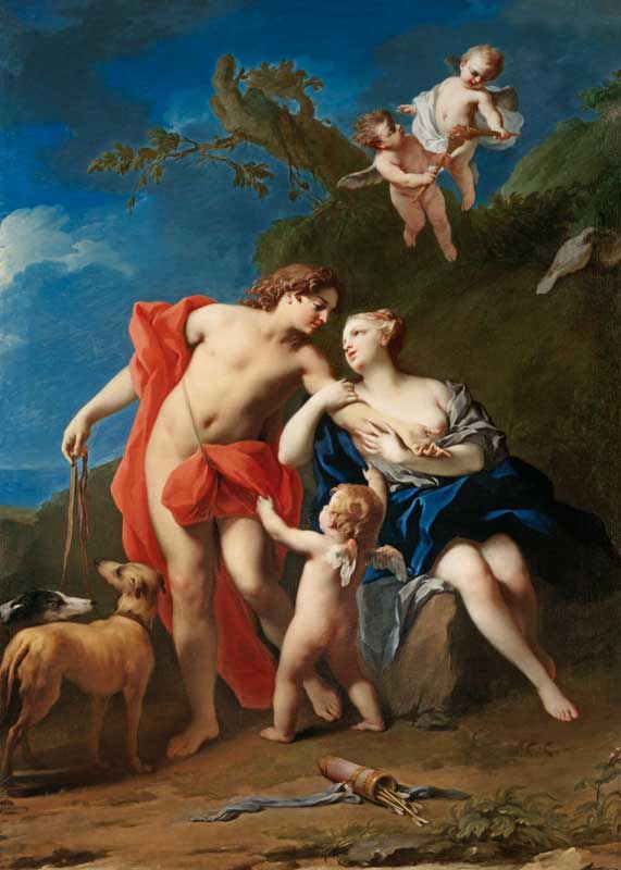 Venus and Adonis de Jacopo Amigoni