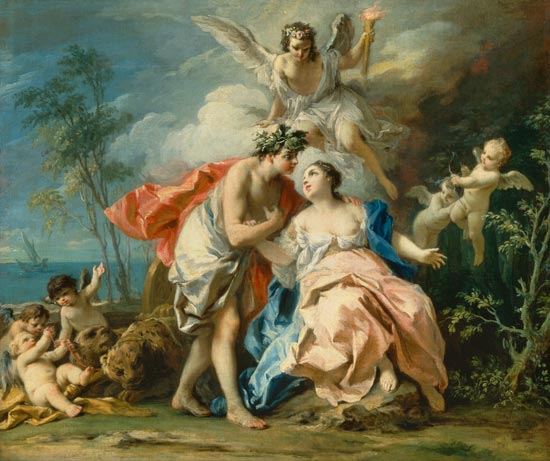 Bacchus and Ariadne de Jacopo Amigoni