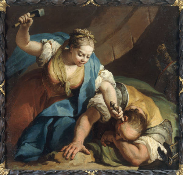 J.Amigoni / Jael and Sisera / Paint./C18 de Jacopo Amigoni