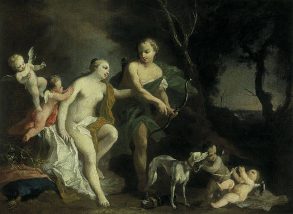 J.Amigoni / Venus and Adonis / c.1740 de Jacopo Amigoni