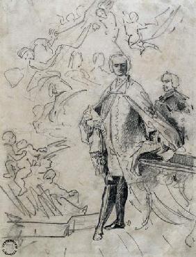 Sketch of Carlo Broschi 'il Farinelli' (1705-82)