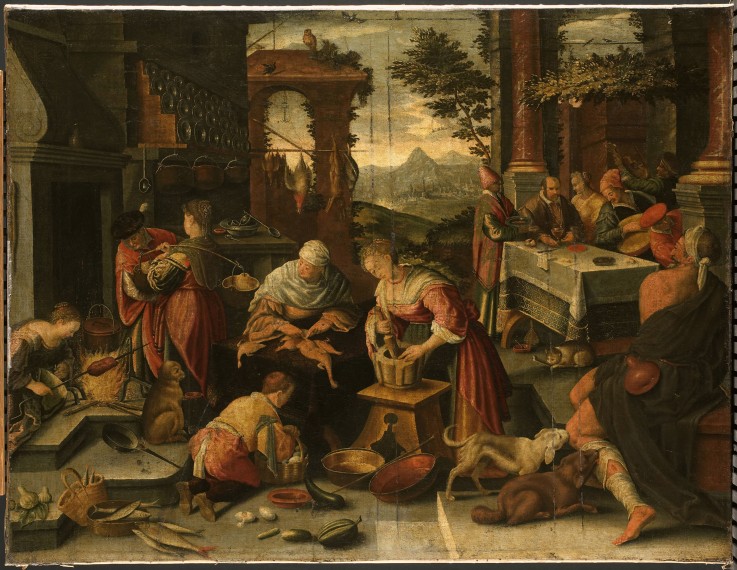 The Parable of the Rich Man and the Beggar Lazarus de Jacopo Bassano