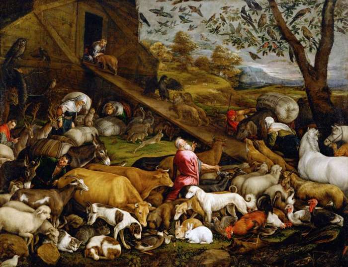 Einzug der Tiere in die Arche de Jacopo Bassano