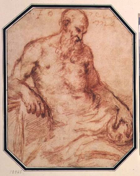 St. Jerome (sanguine) de Jacopo Bassano