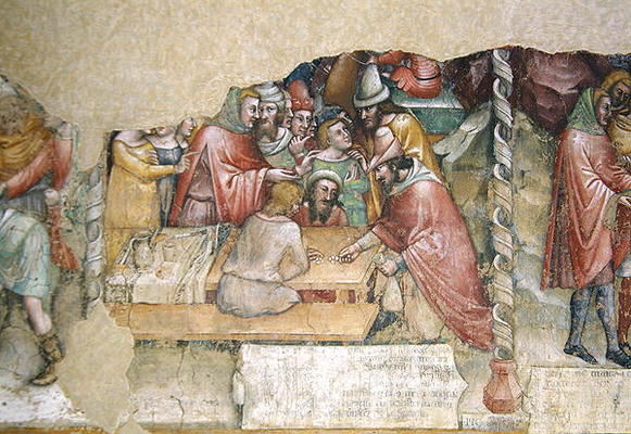 Joseph sold by brothers (fresco) de Jacopo da Bologna