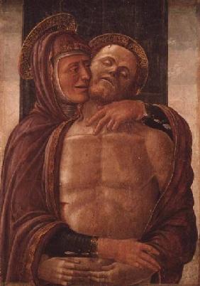The Virgin with the Dead Christ (tempera on wood)